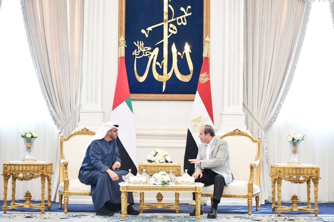 الرئيسان المصري والإماراتي يُرحبان بمبادرة ترامب لوقف الحرب في غزة