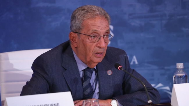 عمرو موسى: المنطقة لن تستقر إلا بإقامة الدولة الفلسطينية